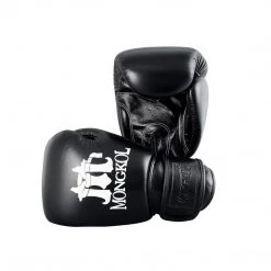 BOXING GLOVES LEATHER BY MONGKOL - BGM01 BLACK