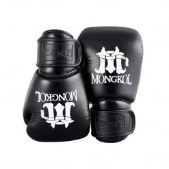 BOXING GLOVES LEATHER BY MONGKOL - BGM01 BLACK