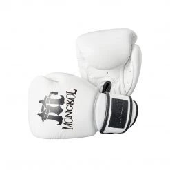 BOXING GLOVES LEATHER BY MONGKOL - BGM01 WHITE