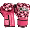 MUAY THAI MICROFIBER BOXING GLOVES FAIRTEX BGV14 - ART PRISM 1964 PINK
