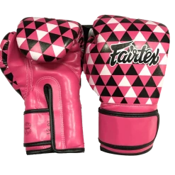 MUAY THAI MICROFIBER BOXING GLOVES FAIRTEX BGV14 - ART PRISM 1964 PINK