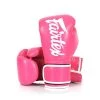 MUAY THAI MICROFIBER BOXING GLOVES FAIRTEX BGV14 - PINK WHITE