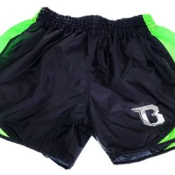 MUAY THAI SHORTS BOOSTER MUAY THAI SHORT RETRO HYBRID BLACK/GREEN