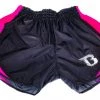 BOOSTER MUAY THAI SHORT RETRO HYBRID BLACK/PINK MUAY THAI SHORTS