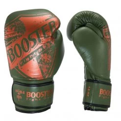 BOOSTER BOXING GLOVES PRO-SHIELD - OLIVE/RED
