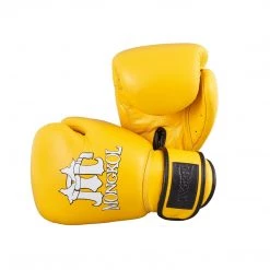 BOXING GLOVES LEATHER BY MONGKOL - BGM01 YELLOW