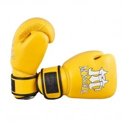BOXING GLOVES LEATHER BY MONGKOL - BGM01 YELLOW