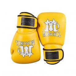 BOXING GLOVES LEATHER BY MONGKOL - BGM01 YELLOW