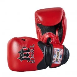 MUAY THAI BOXING GLOVES BREATHABLE BY MONGKOL - RED