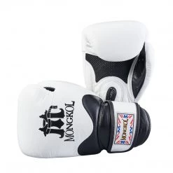 MUAY THAI BOXING GLOVES BREATHABLE BY MONGKOL - WHITE