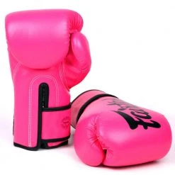 MUAY THAI MICROFIBER BOXING GLOVES FAIRTEX BGV14 - PINK BLACK
