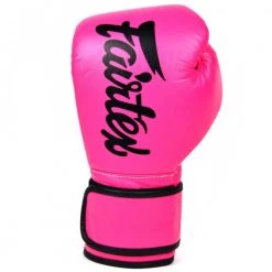 MUAY THAI MICROFIBER BOXING GLOVES FAIRTEX BGV14 - PINK BLACK