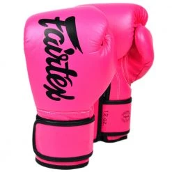 MUAY THAI MICROFIBER BOXING GLOVES FAIRTEX BGV14 - PINK BLACK