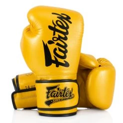 MUAY THAI MICROFIBER BOXING GLOVES FAIRTEX BGV14 - YELLOW