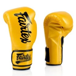 MUAY THAI MICROFIBER BOXING GLOVES FAIRTEX BGV14 - YELLOW