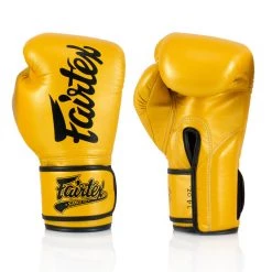 MUAY THAI MICROFIBER BOXING GLOVES FAIRTEX BGV14 - YELLOW