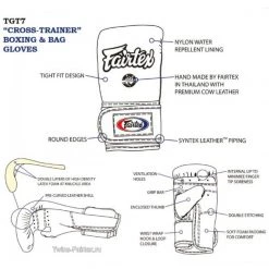 MUAY THAI BAG & BOXING GLOVES FAIRTEX TGT7 CROSS TRAINER - WHITE