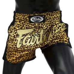 MUAY THAI SHORTS FAIRTEX SLIM CUT BS1709 LEOPARD