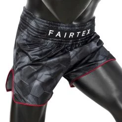 MUAY THAI SHORTS BY FAIRTEX BS1901 STEALTH BLACK