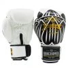 BUAKAW BOXING GLOVES LEATHER BANCHAMEK FIGHT GEAR BGLML1 - WHITE