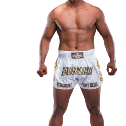 MUAY THAI SHORTS BUAKAW BANCHAMEK BSH - WHITE
