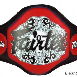 FAIRTEX BELLY PAD MUAY THAI LIGHTWEIGHT BPV3 - RED BLACK COACHING
