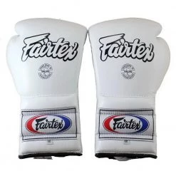 FAIRTEX BOXING GLOVES MEXICAN STYLE LACE UP BGL7 - WHITE