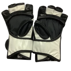 MUAY THAI MMA GLOVES FAIRTEX ULTIMATE COMBAT OPEN THUMB FGV12 - BLACK / WHITE 8 MUAY THAI MMA GLOVES FAIRTEX ULTIMATE COMBAT OPEN THUMB FGV12 - BLACK / WHITE