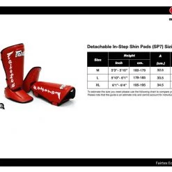 FAIRTEX SHIN GUARDS DETACHABLE IN STEP SHIN PADS SP7 - BLACK