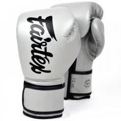 MUAY THAI MICROFIBER BOXING GLOVES FAIRTEX BGV14 - GRAY