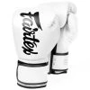 MUAY THAI MICROFIBER BOXING GLOVES FAIRTEX BGV14 - WHITE