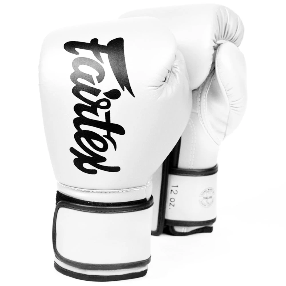 MUAY THAI MICROFIBER BOXING GLOVES FAIRTEX BGV14 - WHITE 3 MUAY THAI MICROFIBER BOXING GLOVES FAIRTEX BGV14 - WHITE