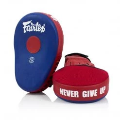 FAIRTEX FOCUS MITTS FMV13 MICRO FIBER - BLUE/RED COACHING