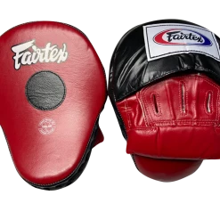 FAIRTEX FOCUS MITTS MUAY THAI ULTIMATE FMV9 - RED/BLACK COACHING