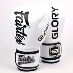 MUAY THAI BOXING GLOVES FAIRTEX BGVG1 GLORY WHITE