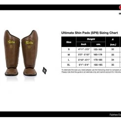 FAIRTEX SHIN GUARDS SP8 - BROWN 19 FAIRTEX SHIN GUARDS SP8 - BROWN