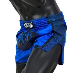 MUAY THAI SHORTS FAIRTEX SLIM CUT BS1702 BLUE