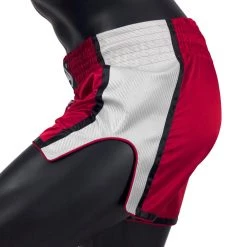 MUAY THAI SHORTS FAIRTEX SLIM CUT BS1704 RED WHITE