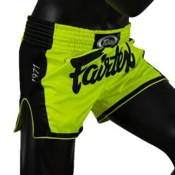 MUAY THAI SHORTS FAIRTEX SLIM CUT BS1706 GREEN LIME