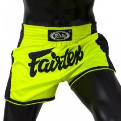 MUAY THAI SHORTS FAIRTEX SLIM CUT BS1706 GREEN LIME