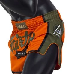 MUAY THAI SHORTS FAIRTEX SLIM CUT BS1705 ORANGE