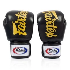 FAIRTEX BOXING GLOVES DELUXE TIGHT-FIT BGV19 - BLACK