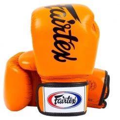 FAIRTEX BOXING GLOVES DELUXE TIGHT-FIT BGV19 - ORANGE