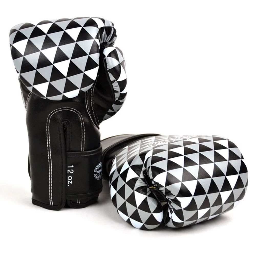 MUAY THAI MICROFIBER BOXING GLOVES FAIRTEX BGV14 - BLACK PRISM 4 MUAY THAI MICROFIBER BOXING GLOVES FAIRTEX BGV14 - BLACK PRISM