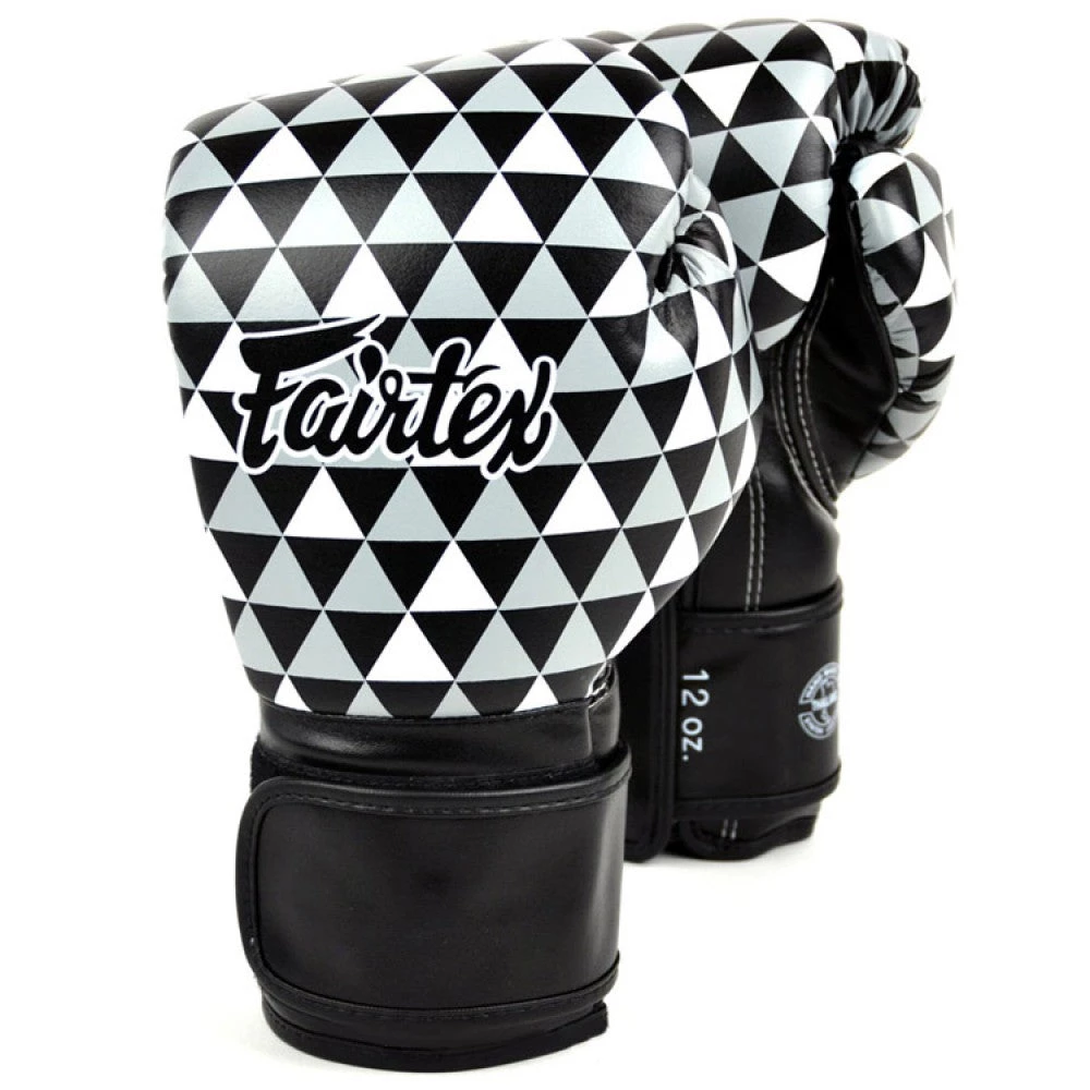 MUAY THAI MICROFIBER BOXING GLOVES FAIRTEX BGV14 - BLACK PRISM 3 MUAY THAI MICROFIBER BOXING GLOVES FAIRTEX BGV14 - BLACK PRISM