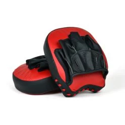 COACHING FAIRTEX FOCUS MITTS CURVED SHORT MICROFIBER FMV14 - BLACK/RED