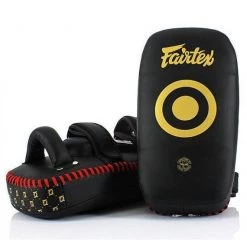 MUAY THAI PADS FAIRTEX CURVED LIGHT WEIGHT KICK PADS - KPLC5 BLACK