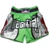 LUMPINEE MUAY THAI SHORTS Retro Fight Kickboxing Men & Women Clothing Martial Arts Training & Grappling - SILVER LINE GREEN 2 LUMPINEE MUAY THAI SHORTS Retro Fight Kickboxing Men & Women Clothing Martial Arts Training & Grappling - SILVER LINE GREEN