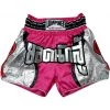LUMPINEE RETRO MUAY THAI SHORTS KICKBOXING SHORTS FOR WOMEN - Silver Line Rose