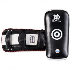 NEW ARRIVALS MUAY THAI PADS CURVED LEATHER BY MONGKOL - BLACK / WHITE 8 NEW ARRIVALS MUAY THAI PADS CURVED LEATHER BY MONGKOL - BLACK / WHITE